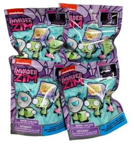 4x INVADER ZIM NICKELODEON GIR VINTAGE BLIND BAG FIGURE SEALED BRAND NEW IN HAND - Picture 1 of 4