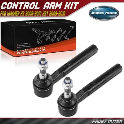 2x Front Left & Right Outer Tie Rod Ends for Hummer H3 2006-2010 H3T 2009-2010 - Image 1 of 4