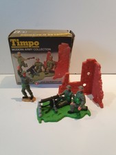 Timpo 764 Modern Army Collection Vickers Machine Gun Crew Soldiers Boxed 1.32