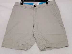 Penguin Mens Chino Shorts Beige Khaki Gray 40 Outdoors Work Preppy Golf Casual - Picture 1 of 13