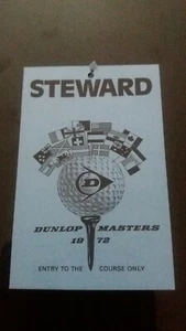 Dunlop Masters 1972 - European Tour 1st SEASON - STEWARD #435 - Bob CHARLES - Picture 1 of 2