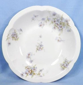 Theodore Haviland Soup Bowl Schleiger 162 125 Blue White Flowers Antique - Picture 1 of 6
