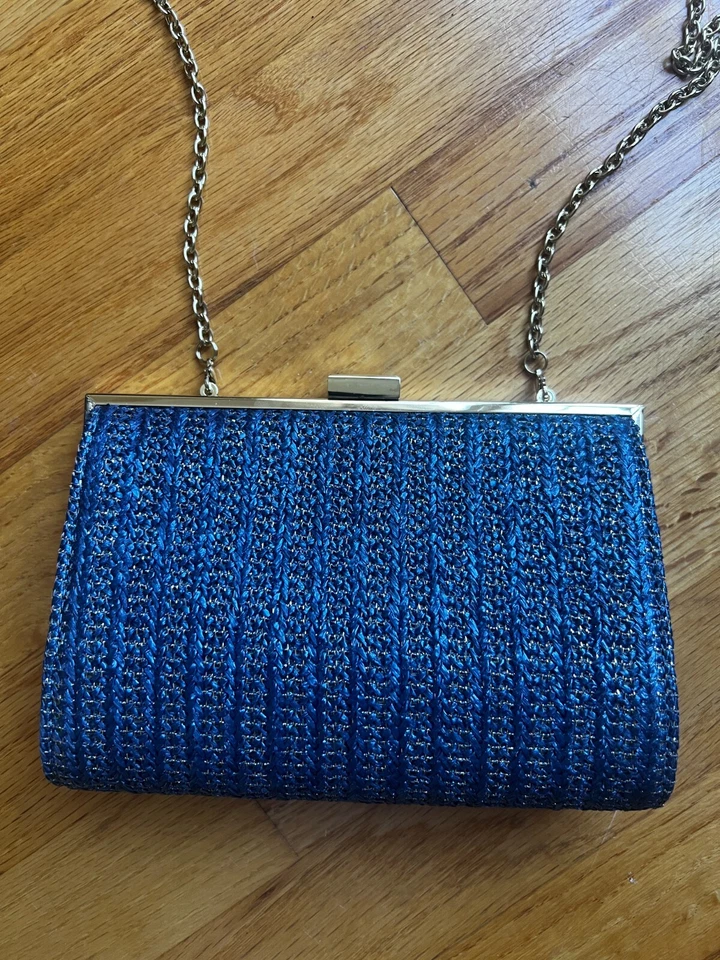 Nuevo INC Lory Azul Cadena Correa Fiesta Bolso/Cartera, 7"x5" Foto 1 de 4