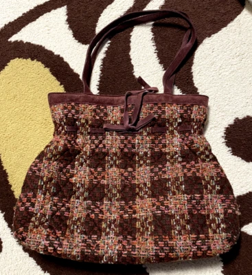 Сумка-тоут VERA BRADLEY Cinch твидовая замша слива снятая с производства сумочка сумочка - Изображение 1 из 4