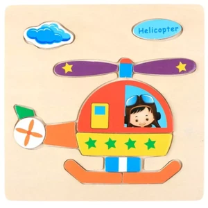 10PC Baby Toys 3D Wooden Puzzle Cartoon Learning Educational Kids Toy - Picture 1 of 1