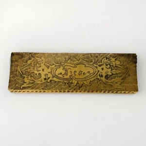 Vtg Folk Art Primitive Tramp Art Wooden Pyrography Collectible Tie Box - Picture 1 of 9