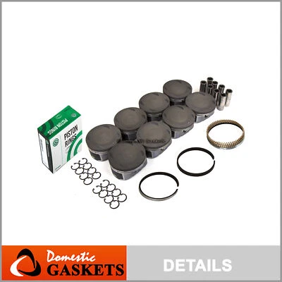 Pistons and Rings fit 04-12 Infiniti Nissan Armada Pathfinder 5.6L VK56DE - Image 1 of 4
