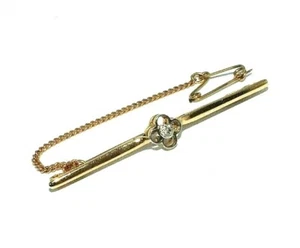 Mujer / Mujer 18ct Oro Amarillo Antiguo Broche Set con Un Diamante - Imagen 1 de 7