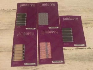 Jamberry Nail Wrap Lot Full Sets 4 Adult 1 Kid 5 Total Sets - Picture 1 of 8