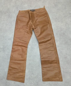 Gap Trousers Womens UK 16 Leather Bootcut Western Y2K US 12 Jeans Ankle Zip L31 - Picture 1 of 10
