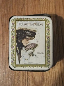 Die Damen Hauszeitschrift Werbedose mit Deckel und Griffen März 1910 - Bild 1 von 12