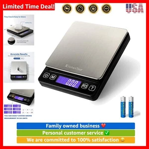 KitchenTour Digital Kitchen Scale - 500g/0.01g High Accuracy Precision Multif... - Picture 1 of 10