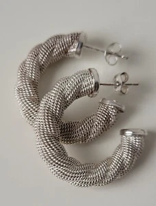 Silber 925 Ohrringe Creolen filigran Echt Silber Ohrstecker Halbcreolen NEU - Bild 1 von 17