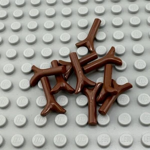 LEGO Food Accessory - Reddish Brown - Carrot Top / Twig - QTY x10 - Picture 1 of 1