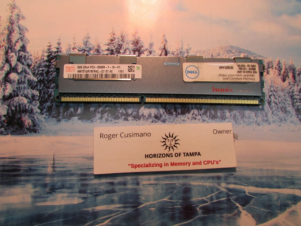 Hynix 8GB 2Rx4 PC3-10600R DDR3 HMT31GR7BFR4C- G7 D7 AC Server Memory SK Hynix - Image 1 of 1