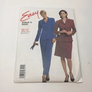 Stitch 'n Save 9610 Size 8-14 Misses' Skirt Suit or Pants Suit - Picture 1 of 3