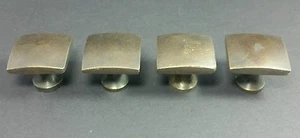 4 hormigas modernas cuadradas Mission. Perillas de estilo tirones manijas latón liso 7/8" #K8 - Imagen 1 de 8
