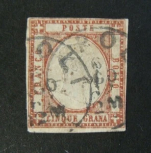 ITALIA ,ITALY 1861 Provincie Napoletane "Effigie Emanuele 2" 5gr Used ss.21  - Picture 1 of 1