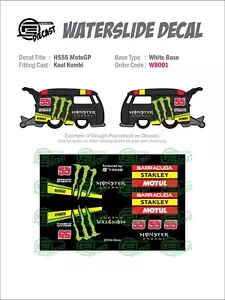 WB 001 WEISSE BASIS Wasserrutsche Aufkleber MOTO GP für kundenspezifische 1:64 Druckguss - Bild 1 von 5