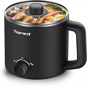 Hot Pot Electric, Electric Pot, 1.6L Ramen Cooker, Multifunctional Electric Cook - Picture 1 of 12