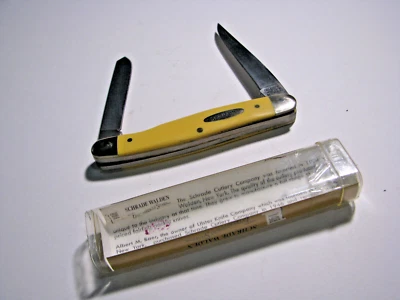Schrade Walden SWA787Y Yellow Muskrat Pocket Knife - Image 1 of 4