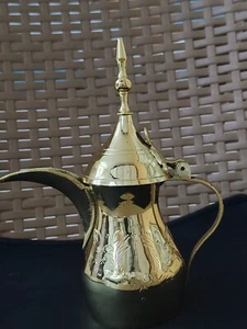 Antike Dallh VINTAGE ISLAMISCHE BEDUINE arabischer Kaffee original Messing vergoldet دله - Bild 1 von 4