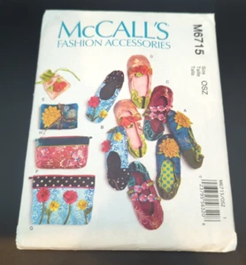 McCall's Pattern - Slippers, Pouch, Bags, & Case (One Size) #M6715 - Uncut - Picture 1 of 2