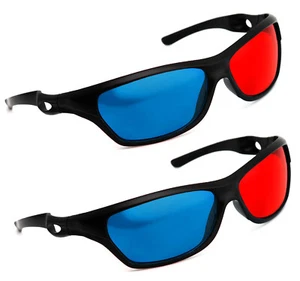 PRECORN 2x 3D Brille rot/cyan 3D-Anaglyphenbrille f. 3D PC-Spiele, 3D Bilder uvm - Bild 1 von 6