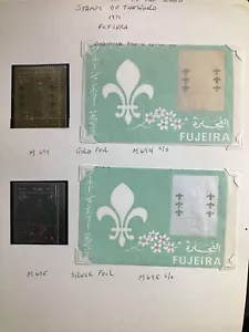 Fujeira #Mi685-Mi686 #MiBl55-MiBl56 1971 Baden Powell Gold/Silver Foil #6-008 - Picture 1 of 1