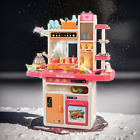 Kids Kitchen Playset Pre-School Cooking Toys Gift Role Pretend With Water Spray