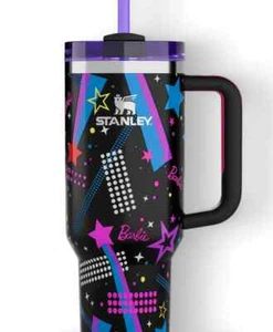 Barbie x Stanley Travel Tumbler '80s ROCKERS 40 oz Quencher NEW Limited Edition - Picture 1 of 5