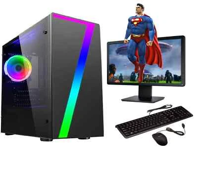 FCS Fast Gaming PC Computer Bundle Intel Core i7 16GB 1TB 2GB GT730 Windows10 - Image 1 of 4