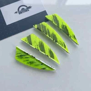 50 Pcs 2Inch Ink Painting Shield Arrow Feathers Fletches RW - Picture 1 of 19