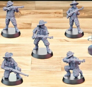 WW2 Pacific Theater Australian Army Riflemen X5 Wargames & Collectors 28mm - Picture 1 of 2