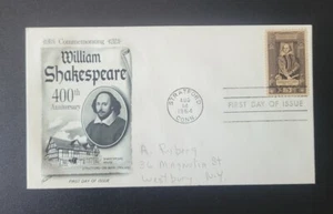 US FDC # 1250 William Shakespeare 1964. - Picture 1 of 6
