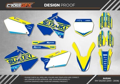 2001 2002 2003 2004 2005 2006 2007 2008 RM 125 250 Graphics SUZUKI RM125 RM250 Foto 1 de 4