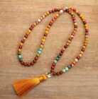 8 mm 108 Eierstein + Afrikanisch Türkis Yoga Halskette Sets Meditation Segen