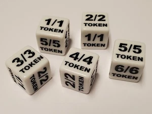 5x New Creature Token Dice for Magic: The Gathering 1/1 Token to 6/6 - CCG MTG - Picture 1 of 3