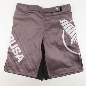 Hayabusa Mens Shorts Size XL Gray Athletic Boxing  Fight Sports Trunks Training