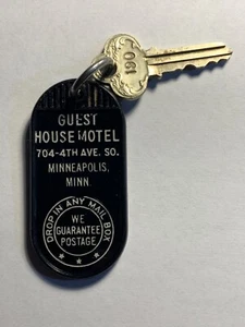 Llavero de habitación de hotel para casa de huéspedes con llave Minneapolis Minnesota #190 - Imagen 1 de 2