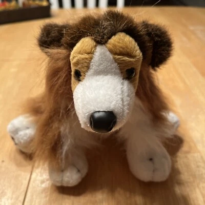 ganz webkinz plush brown white 10” collie dog HM132 NO Code - Image 1 of 4