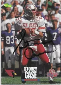 STONEY CASE Autographed Signed 1995 Classic Football card #98 New Mexico Lobos - Picture 1 of 1