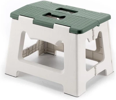 9'' Folding Step Stools for Kids and Adults, Hold up to 300 Lbs, Portable Foldab - Image 1 of 4