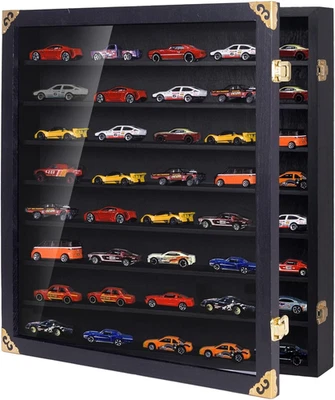 Vitrina gigante Hotwheels con soportes de pared, pantalla hasta 80 coches, modelo Hot T Foto 1 de 4