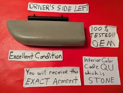 ✅ OEM 03-11 LINCOLN TOWN CAR FRONT DOOR ARMREST DRIVER STORAGE LID STONE GRAY QU - Изображение 1 из 4