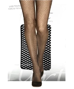 DIAMANT SPITZE NETZSTRUMPFHOSE doppelt gewebt 10 % Elasthan schwarz von Flirt UK Einheitsgröße - Bild 1 von 6