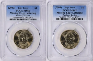 DEALERS LOT 2 Errors MS66 & MS67 2009 Zac Taylor Missing Edge Lettering PCGS... - Picture 1 of 5