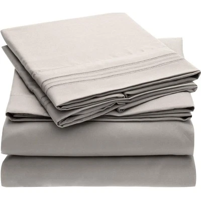 1800 Series 4 Piece Bed Sheet Set Hotel Luxury Ultra Soft Deep Pocket Sheets Set - Image 1 of 4