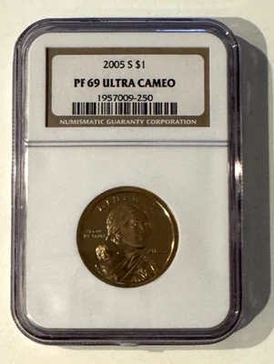 2005 S $1 Sacagawea Dollar NGC PF 69 Ultra Cameo - Image 1 of 2