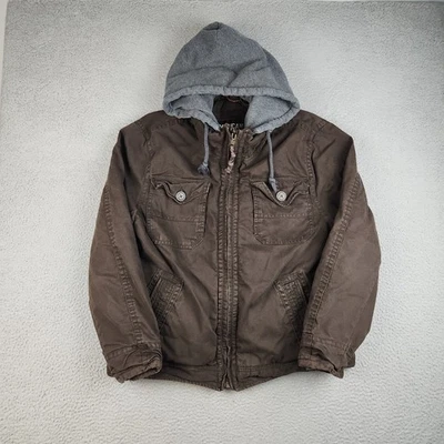 Chaqueta American Eagle Para Hombre 2XL Lona Cremallera Completa Con Capucha Acolchada Resistente Granero Trabajo Foto 1 de 4